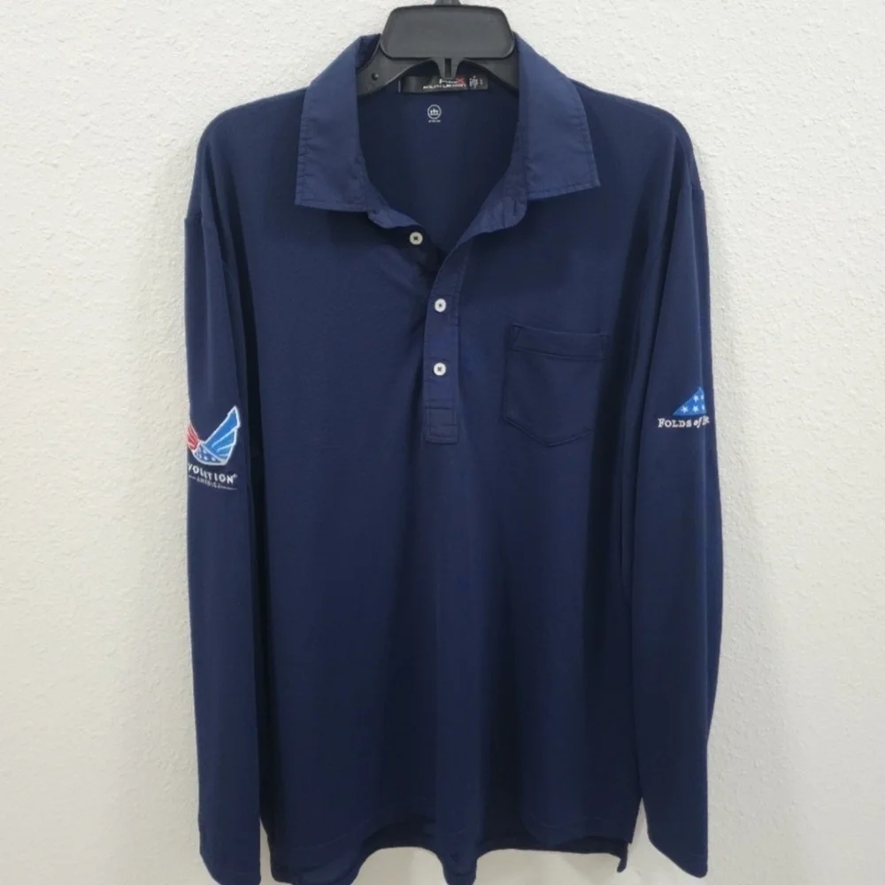 Ralph Lauren X Navy Blue Mens Polyester Elastine Polo Shirt Size L/G.